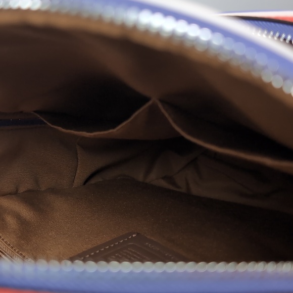 Coach CR768 Court Backpack In Colorblock Silver/Light Violet/Electric Coral - Picture 9 of 16